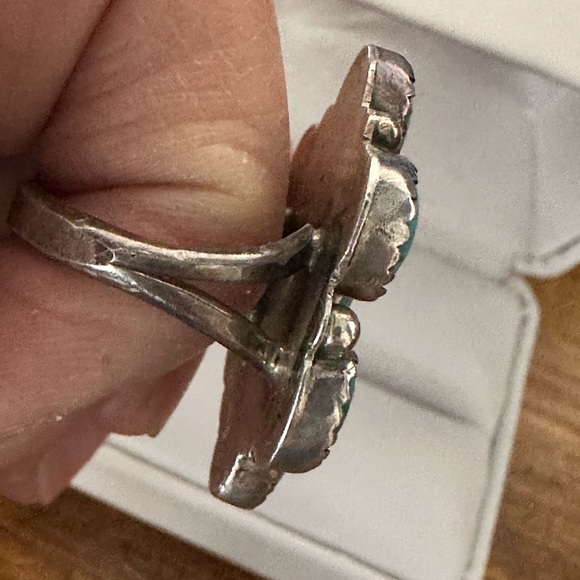 Dalmatian Jasper ring 925 sterling silver - size 8.5 - Picture 5 of 7